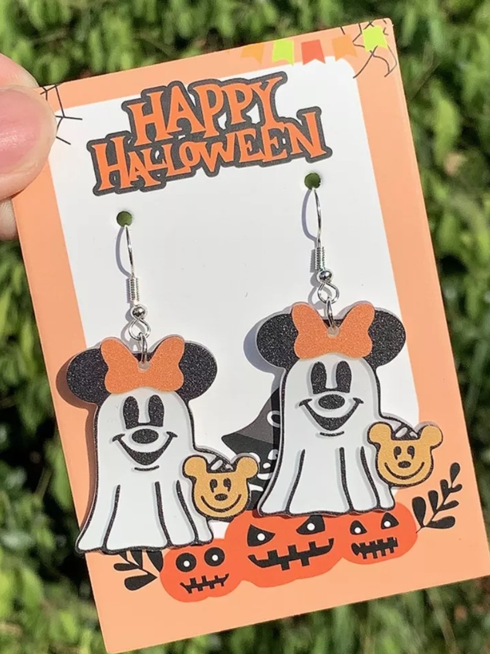 ⭐️ Halloween Ghost Minnie Mouse Earings